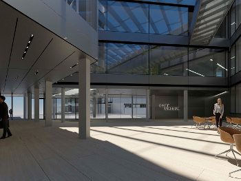 First impression - bright atrium in the new building unique