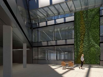 First impression - bright atrium in the new building unique