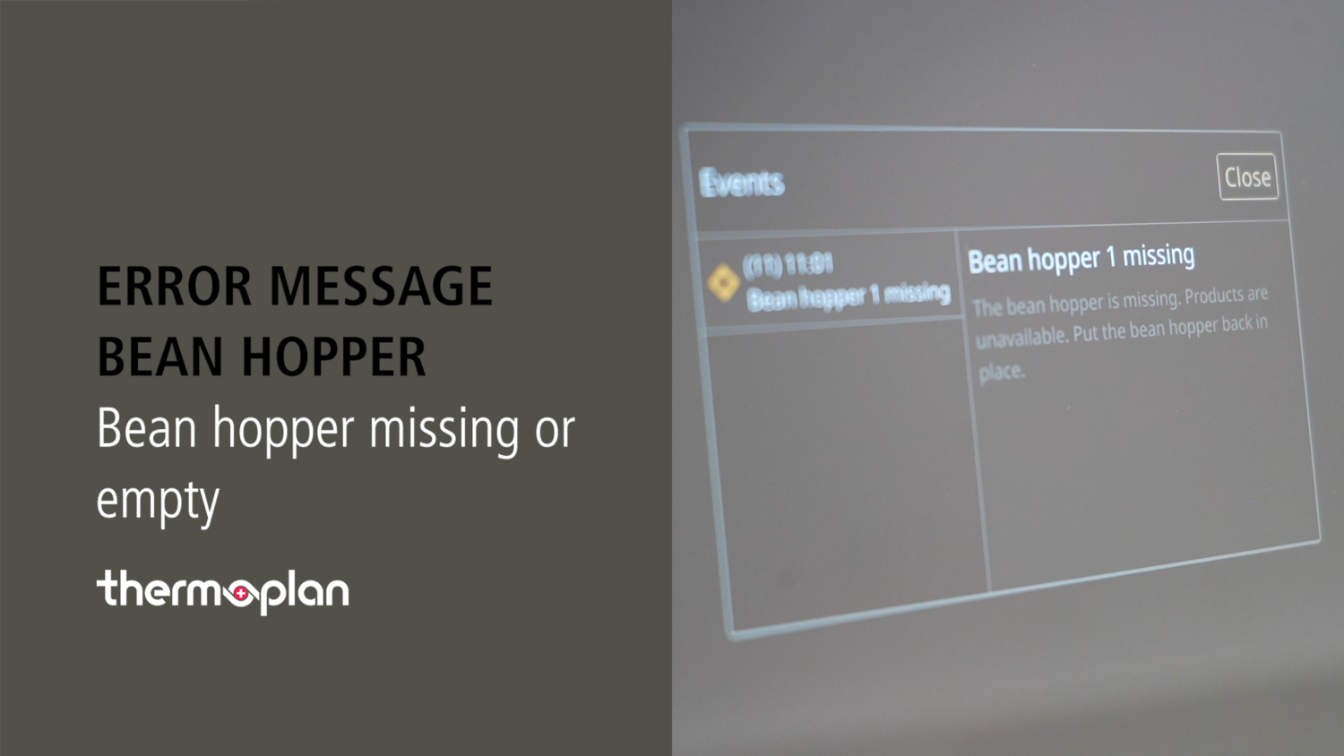 Error bean hopper missing