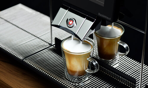 Cappuccino under fully automatic coffee machine