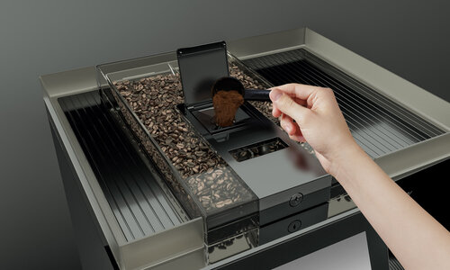 Fully automatic coffee machine with manual feed for Decaf coffee