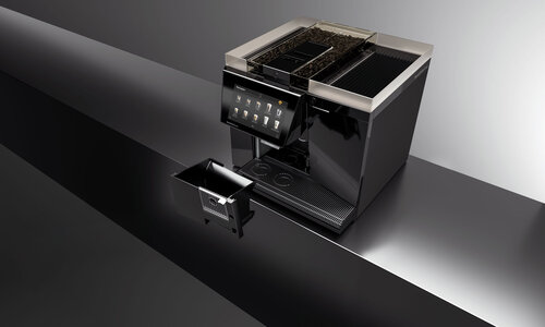 Drawer chute of black coffee machine
