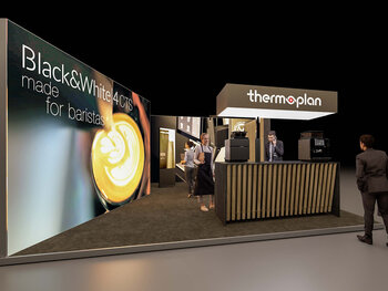 Neuer Messestand für die Latte Art Weltmeisterschaften