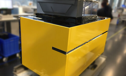 Personalized yellow coffee maker